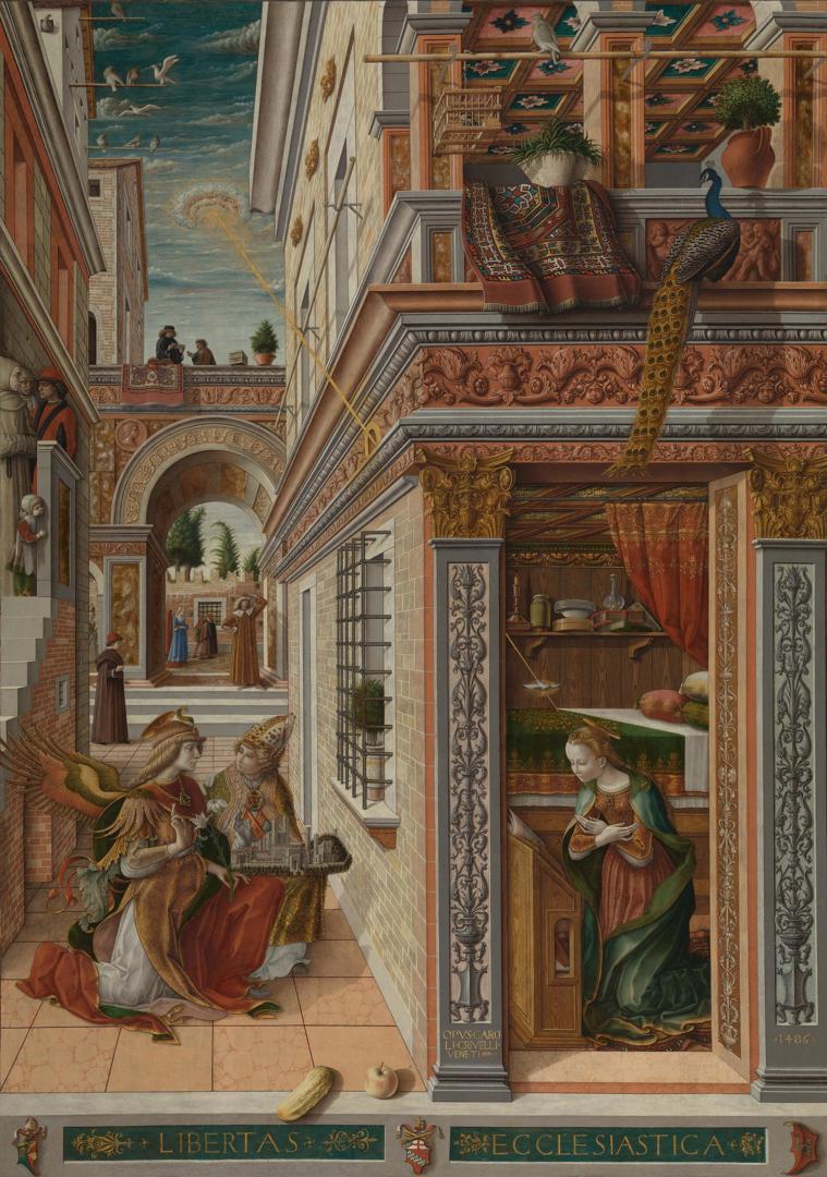 The Annunciation, with Saint Emidius by Carlo Crivelli