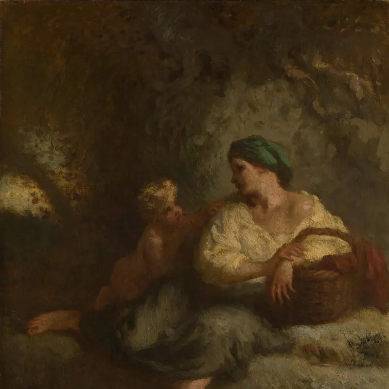 Woman and Child in a Landscape