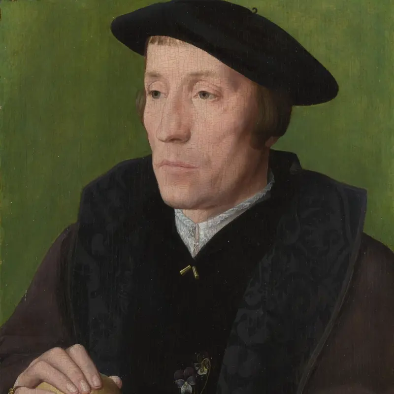 A Man with Pansies and a Skull