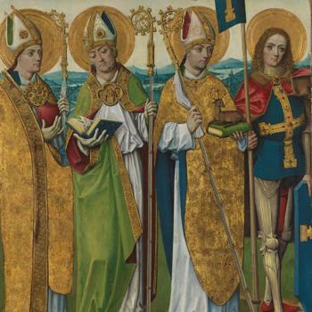 Saints Augustine, Hubert, Ludger (?) and Gereon (?)
