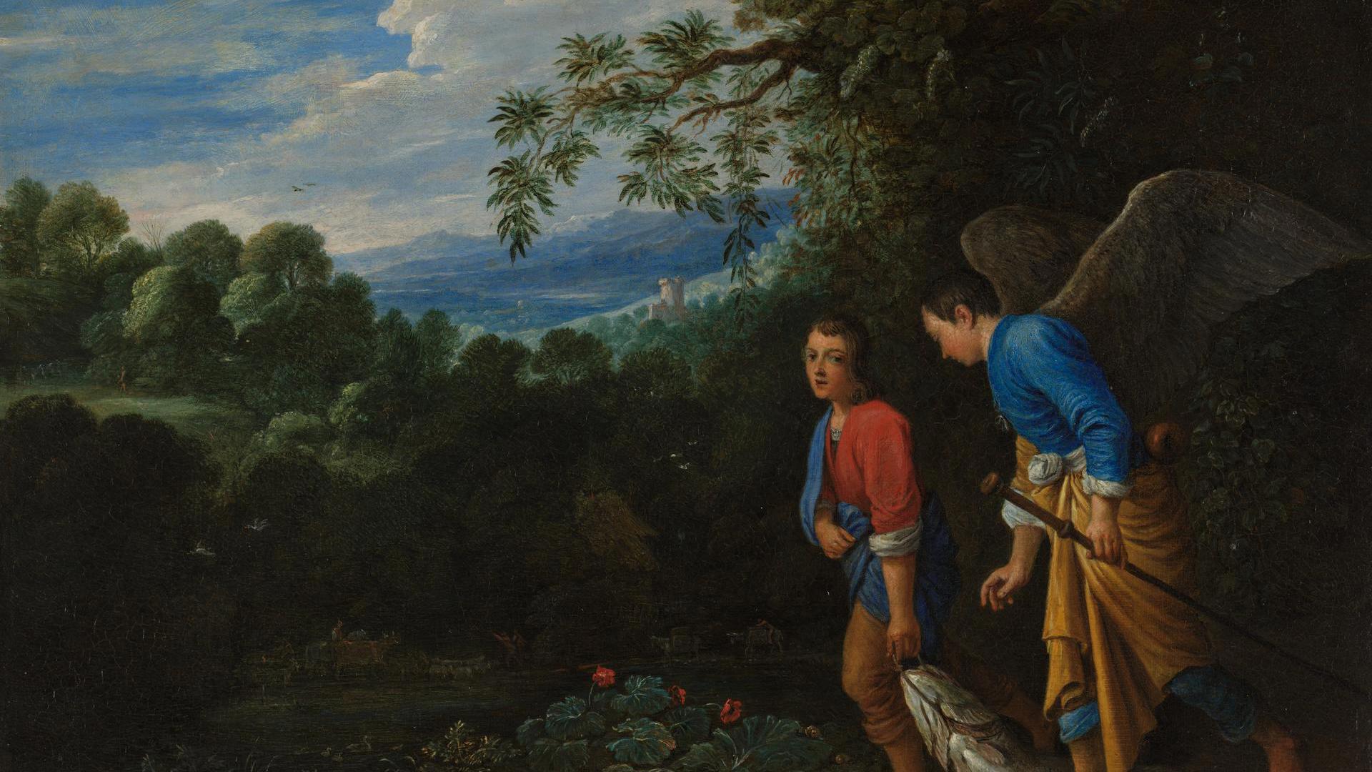 Tobias and the Archangel Raphael by After Adam Elsheimer
