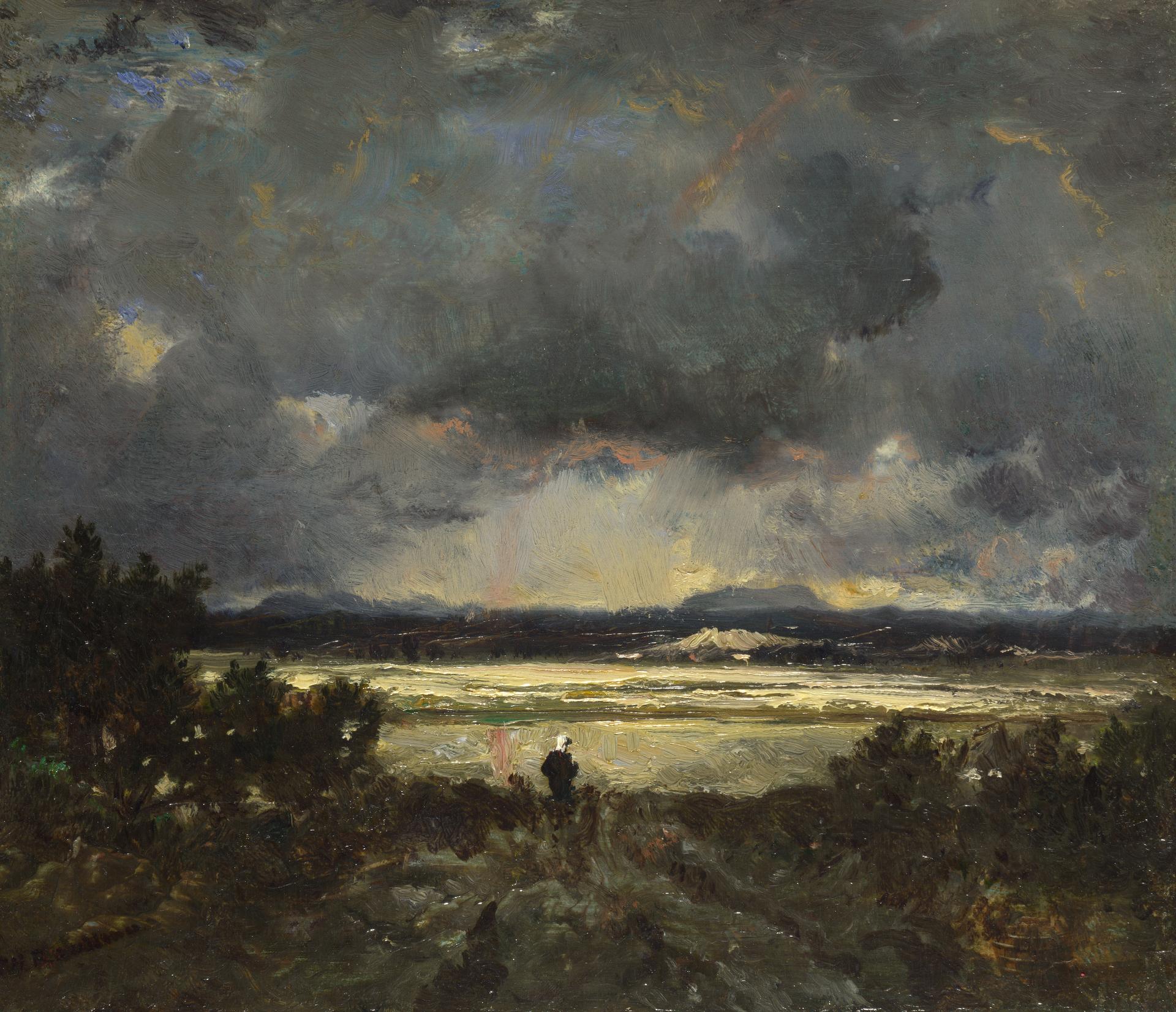 Landscape with Stormy Sunset