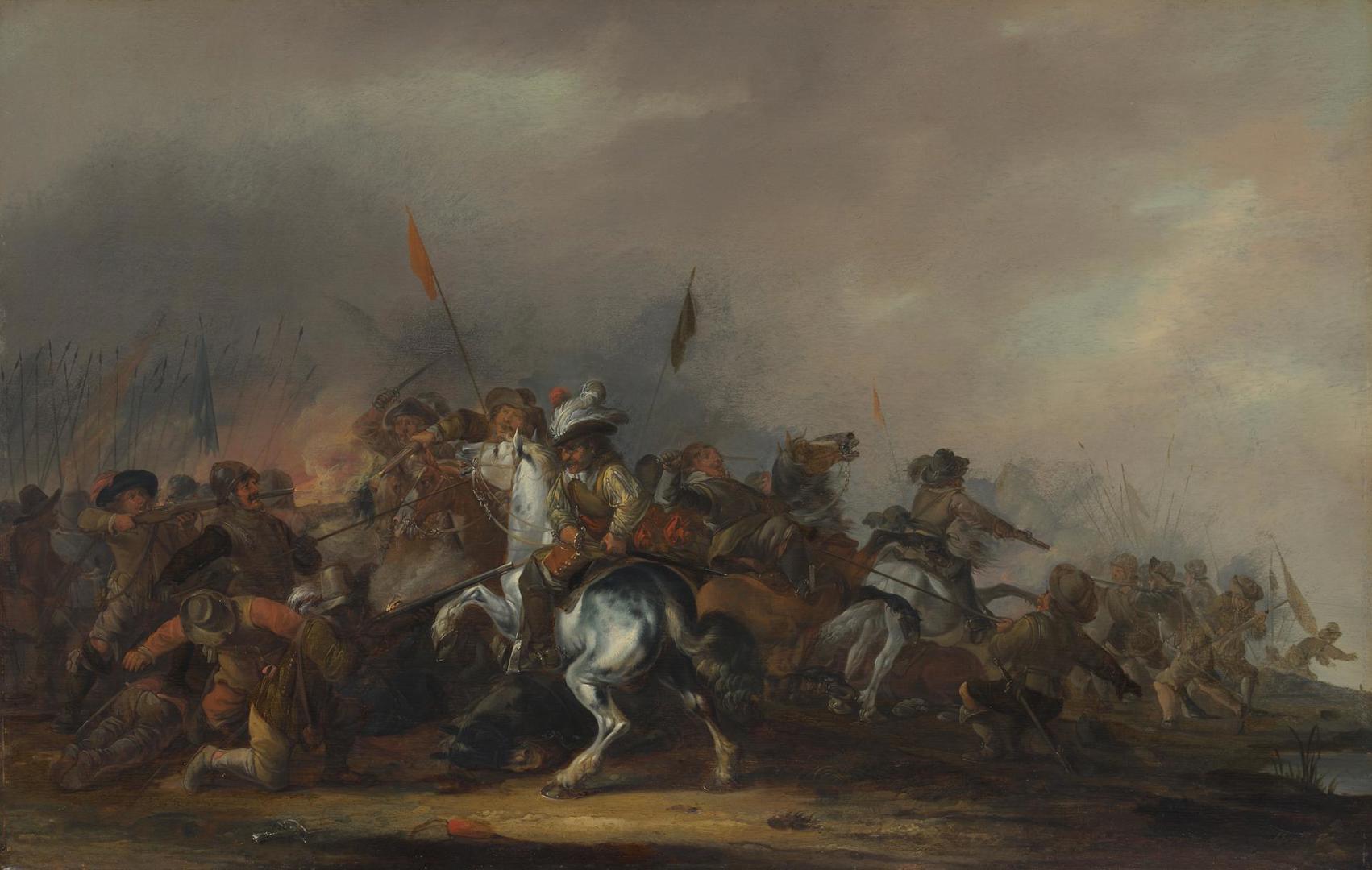 Cavalry attacked by Infantry by Jacob Weier
