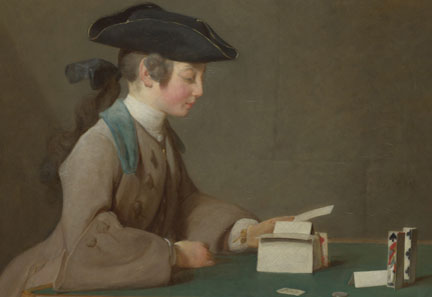 Detail from Chardin, 'The House of Cards', 1736-7