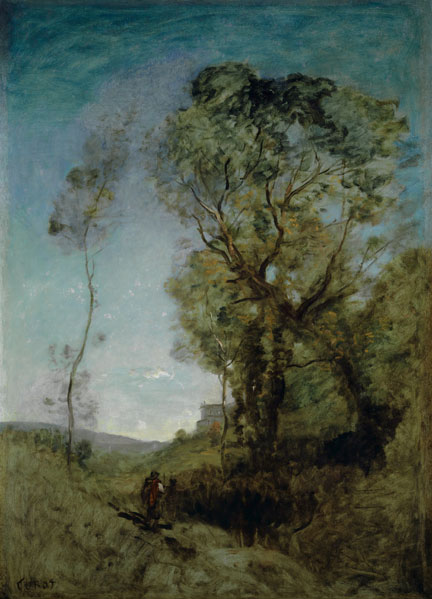 Jean-Baptiste Camille Corot, La Villa italienne derrière les pins, 1855/1865. Kunstmuseum Basel Inv. G 1972.9 © Kunstmuseum Basel, Martin P. Bühler