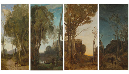Jean-Baptiste-Camille Corot, The Four Times of Day, about 1858