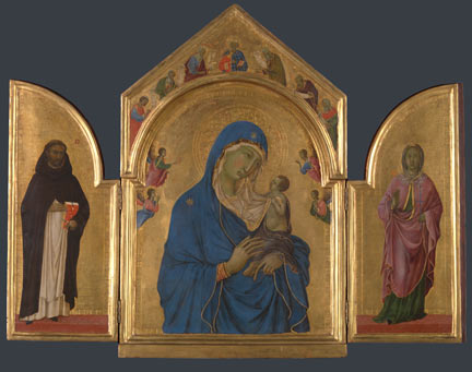 Duccio di Buoninsegna's The Virgin and Child with Saints Dominic and Aurea