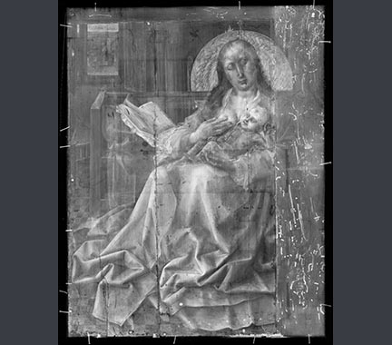 Composite X-radiograph from Follower of Robert Campin, 'The Virgin and Child before a Firescreen'