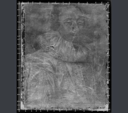 The Le Nain Brothers, Four Figures at a Table, radiograph