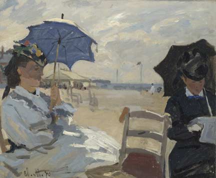 Monet, 'The Beach at Trouville', 1870