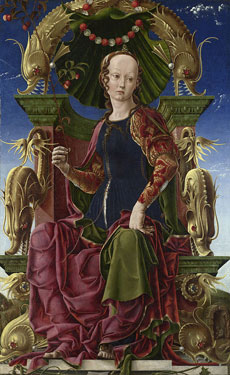 Cosimo Tura, ‘A Muse (Calliope?)’, probably 1455-60