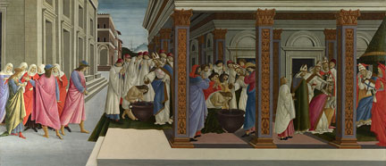 Sandro Botticelli, Four Scenes from the Early Life of Saint Zenobius, about 1500