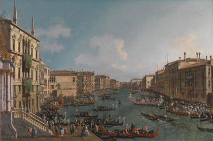 Canaletto: 'A Regatta on the Grand Canal', about 1740