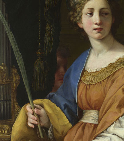 Detail from Pietro da Cortona, ‘Saint Cecilia’, 1620-5