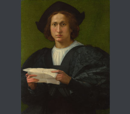 Rosso Fiorentino, Portrait of a Young Man holding a Letter, 1518
