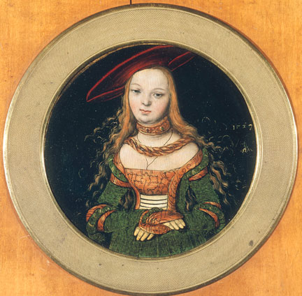 fig. 3 Lucas Cranach the Elder, ‘A Small Roundel of a Woman’, 1525–7, Staatsgalerie Stuttgart on loan from the Eberhard-Karls-Universität, Tübingen, L 796 © akg-images