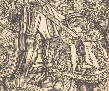 fig. 7 Lucas Cranach the Elder, Detail from ‘Tournament with Swords’, 1509, National Gallery of Art, Washington, Rosenwald Collection, 1943.3.2850 © Image courtesy of the Board of Trustees, National Gallery of Art, Washington, DC