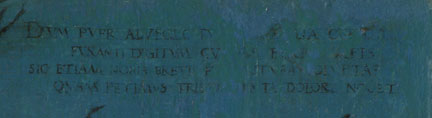 fig. 6 Detail from NG6344 showing the Latin inscription, top right