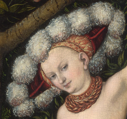fig. 9 Detail from NG6344 of Venus’ face and hat