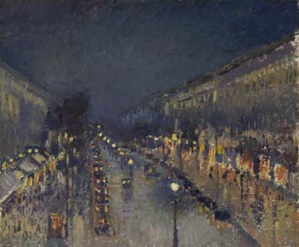 Pissarro, 'The Boulevard Montmartre at Night', 1897