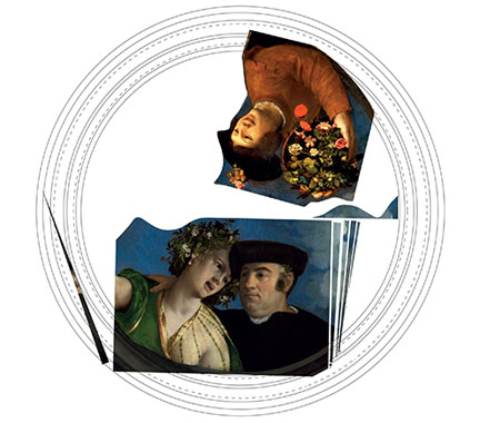 Reconstruction by Jill Dunkerton of Dosso Dossi’s ceiling 'tondo'