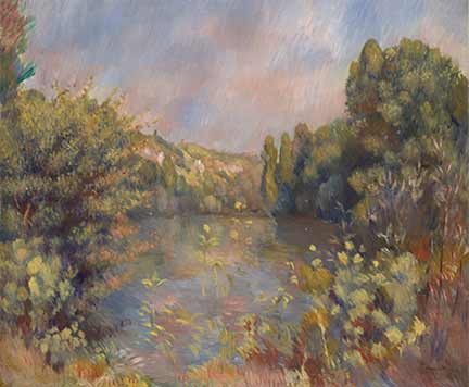 Renoir, 'Lakeside Landscape', about 1889