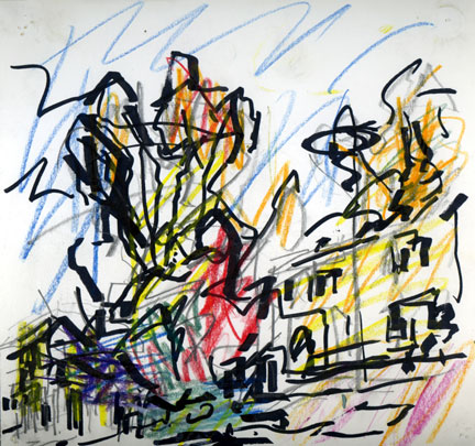 Frank Auerbach, ‘Study for Park Village East’, 2006 © Frank Auerbach, courtesy Marlborough Fine Art