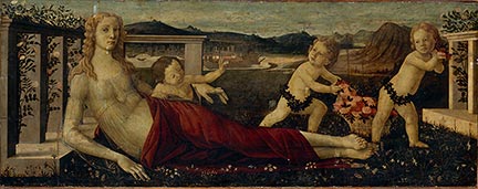 Workshop of Sandro Botticelli, ‘Venus and Three Putti’, late 15th century. Musée du Louvre, Paris