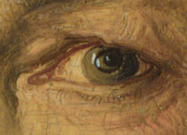 Detail, of left eye, from Attributed to Albrecht Dürer, 'The Painter's Father', 1497