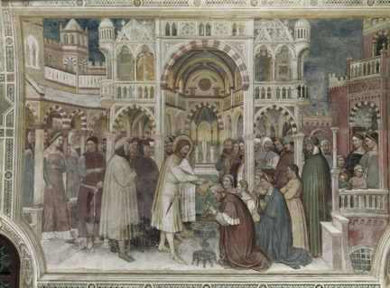 Altichiero da Zevio: 'Baptism of King Sevio'.