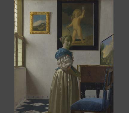 Johannes Vermeer, 'A Young Woman standing at a Virginal', about 1670-2