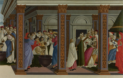 Sandro Botticelli: Detail of church from 'Four Scenes from the Early Life of Saint Zenobius'.
