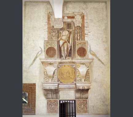 Bramante: Detail of Argus from 'Weighing Gold'.