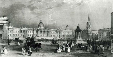 Engraving of National Gallery from the original designs (about 1837)