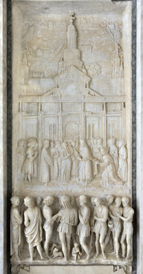 Benedetto Briosco: 'The Consecration of the Certosa di Pavia'.