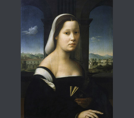 Attributed to Giuliano Bugiardini: 'Portrait of a Woman'.