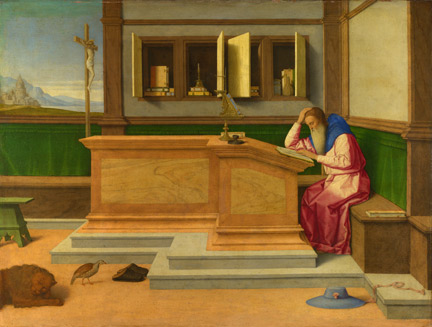 Vincenzo Catena: 'Saint Jerome in his Study'.