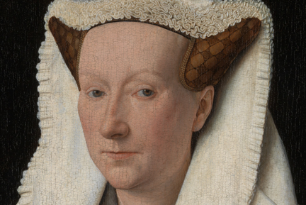 Jan van Eyck: 'Margaret, the Artist's Wife', 1439, detail