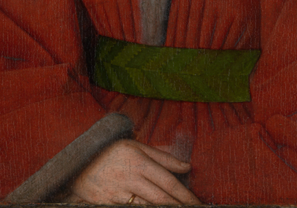Detail from Jan van Eyck: 'Margaret, the Artist's Wife', 1439, after cleaning and restoration