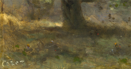 Detail from Corot, 'The Oak in the Valley', 1871