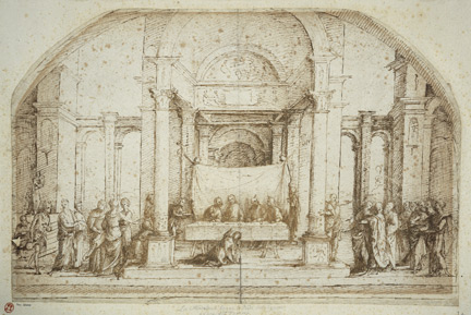 Lorenzo Costa: 'Christ in the House of Simon the Pharisee'.