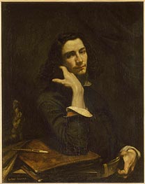 Gustave Courbet, 'L'Homme à la Ceinture de Cuir, Portrait de l'Artiste', about 1845-6. Musée d’Orsay, Paris.