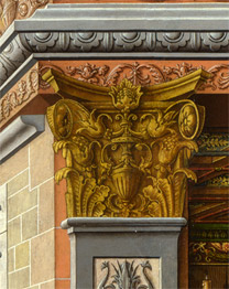 Carlo Crivelli: Detail showing a capital from 'The Annunciation, with Saint Emidius'.
