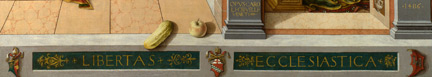 Carlo Crivelli: Detail from 'The Annunciation, with Saint Emidius'.