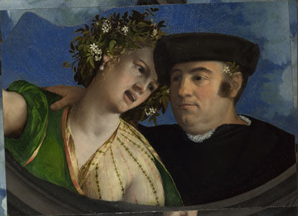 Dosso Dossi, 'A Man embracing a Woman', probably about 1524