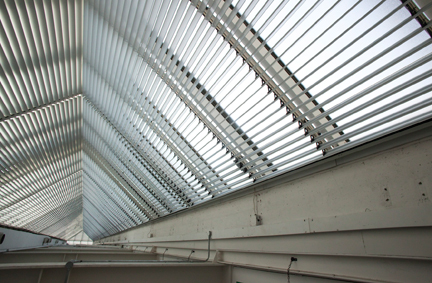 Internal blinds in the Sainsbury Wing roofspace