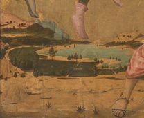 fig. 14 Detail of the town in the landscape at left, NG 1155