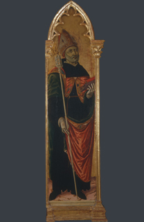 fig. 24 Matteo di Giovanni, ‘Saint Augustine’, Tempera and gold on panel, 197 x 47 cm (including original frame), Museo di Palazzo Corboli, Asciano