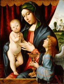 Francesco Francia, ‘The Virgin and Child with an Angel’, about 1490. Carnegie Museum of Art, Pittsburgh