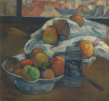 Gauguin, 'Bowl of Fruit and Tankard before a Window', probably 1890